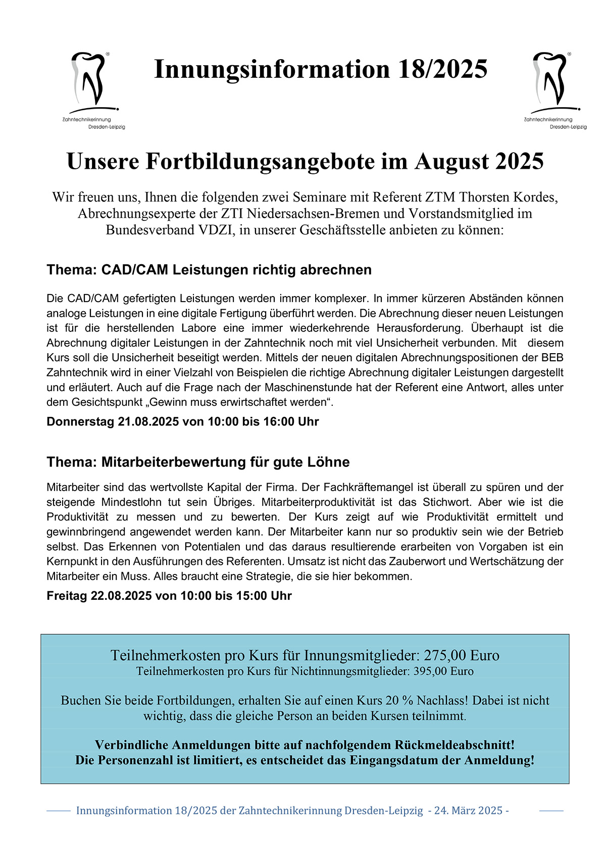 Innungsinformation18,2025-1